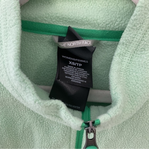 The North Face womens XSmall mint pastel green quarter zip pullover fleece sweat - Picture 5 of 6